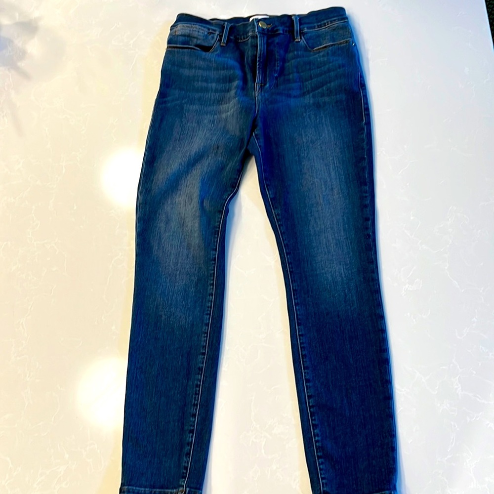 Frame blue denim jeans size 28 Le High Skinny Crop
